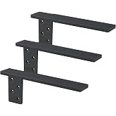Free Hanging Side Wall Floating Shelf Bracket 3 Pack 16 Inch Heavy Duty Countertop Support Bracket for Breakfast Bars Cabinet Granite Countertops with No Knee Wall or Pony Wall