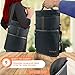 Teikis 2-Bottle (4 Pieces) Wine Bag Tote Carrier for Travel - with Bottle Opener, Wine Stoppers, All-In-One Corkscrew