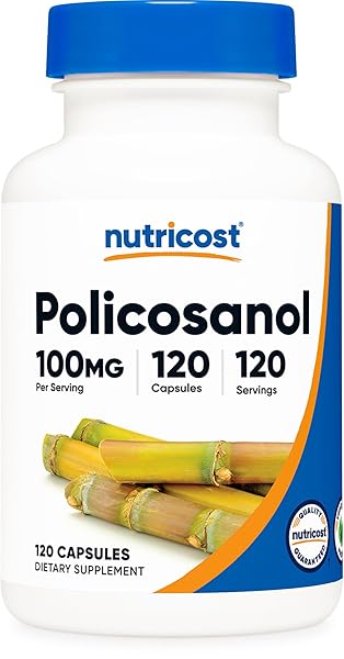 NUTRICOST POLICOSANOL 100MG, 120 CAPSULES – GLUTEN FREE, NON-GMO, AND VEGETARIAN FRIENDLY