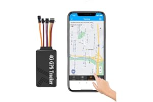 REIWOUR 4G Wired GPS Tracker for Vehicles with 1 Year Subscription No Monthly Fee Real Time Hidden Hardwired Car Tracking Device Remote Engine Kill Switch for Truck Trailer Motorcycle Fleet Location Locator