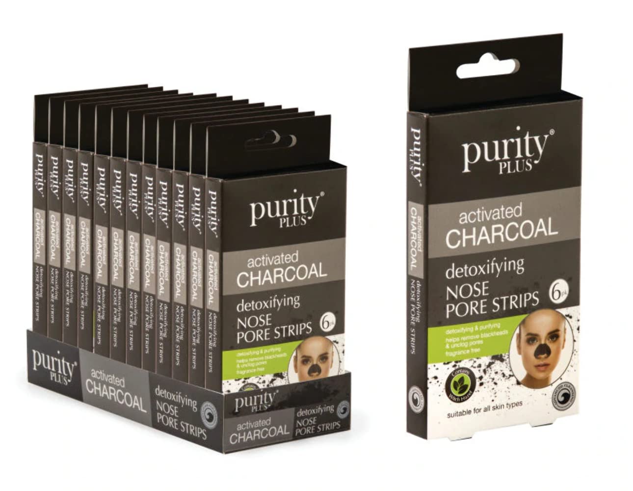 Purity Plus Activated Charcoal Detoxifying Nose Pore Strips