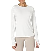 Amazon Essentials Women's Active Soft Cotton Regular Fit Crewneck Long Sleeve Lightweight Yoga Workout T-Shirt