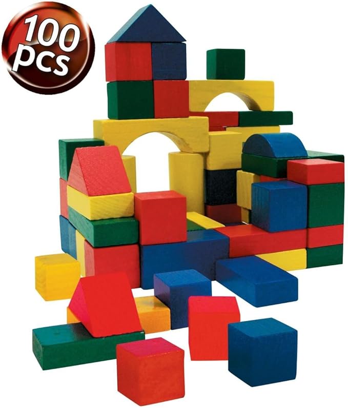 URBN Toys 100 Piece Wooden Construction Set Amazon.co.uk Toys & Games