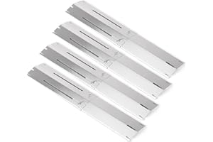 Hisencn Universal Replacement Heavy Duty Adjustable Stainless Steel Heat Plate Shield, Heat Tent, Flavorizer Bar, Burner Cover, Flame Tamer for Brinkmann Gas Grill, Extends from 11.75" up to 21" L