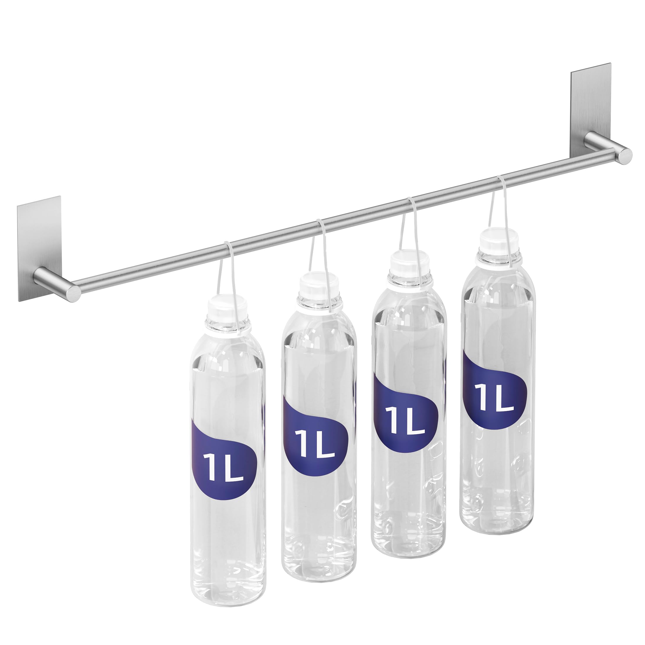 KES Self Adhesive Towel Rail 50CM Bathroom Stick on Towel Holder Towel Hanger No drilling Wall Mounted SUS 304 Stainless Steel Brushed Finish, A7000S50B-2