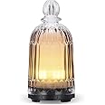DOUDING Glass Essential Oil Diffuser, Ultrasonic Aroma Diffuser Glass Cover & Plastic Reservoir with 7 LED Color Changing Light, Auto Shut-Off for Home Office Spa, 120ml(Black Base)