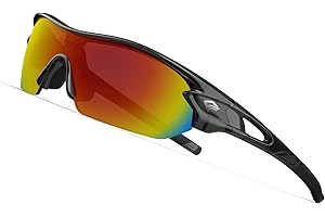 TOREGE Polarized Sports Sunglasses for Men Women Cycling Running Driving Fishing Glasses TR002