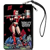 Buckle-Down Buckle-Down Zip Wallet Harley Quinn Large Accessory, Harley Quinn, 8" x 5"