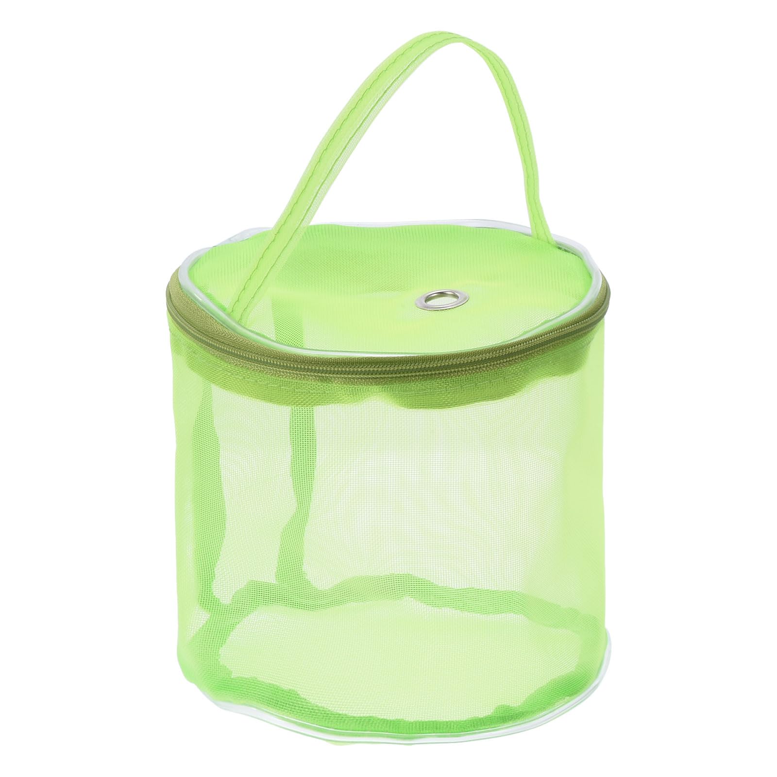 PATIKIL Yarn Storage Bag, Portable Crochet Knitting Bag Case Skein Ball Holder Mesh Basket Organizer Crocheting Tote for Sewing Craft Projects, Green
