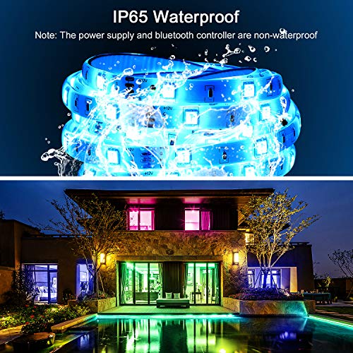 Smart LED Strip Lights, RGB LED Strip Lights 32.8ft WiFi LED Light Strips Music Sync Works with Alexa, Google Assistant, Waterproof Color Changing Light Strips Phone App Control for Bedroom Home
