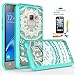 Galaxy J1 2016/Luna/Amp 2/Express 3 Clear Case with HD Screen Protector,AnoKe [Scratch Resistant] Hard Acrylic Transparent Rubber Silicone Hybrid Slim Crytal For Samsung J1 J120M TM Mint