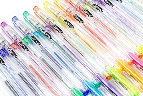 Zencraft Non-toxic Gel Pens Set with Different Colors (40 Pack)