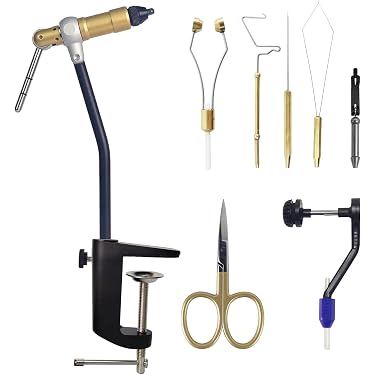 thumbnail image 2 of 13-Piece Fly Tying Kit With AA Vise & Ceramic Bobbin - Upstream Essentials KT163 2 of 5