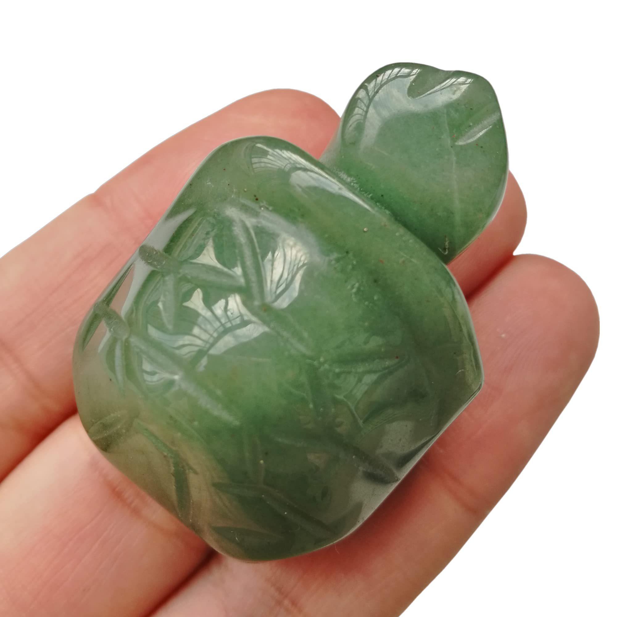 Manekieko Natural Green Aventurine Tortoise Crystals and Healing Stones, 35mm Carved Animal Collectible Sculpture Fengshui Healing Crystal