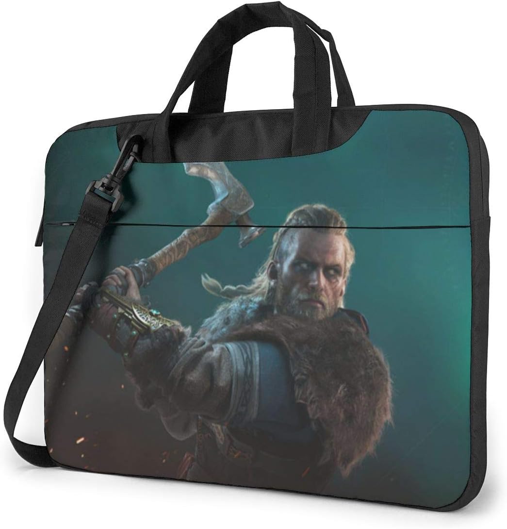 Video Game Assassin's Creed Laptop Sleeve Case Handheld One Shoulder Shockproof Oxford Protective Case/Notebook Computer Pocket Case/Tablet Briefcase Carrying Bag Compatible-14 inch