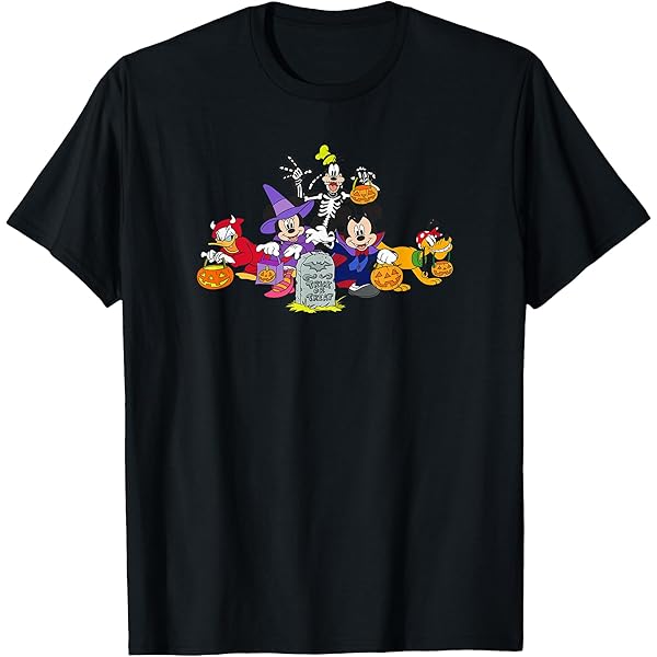 Amazon.com: Disney Mickey and Friends Happy Haunting Halloween T