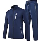 MoFiz Men's Tracksuits Set Long Sleeve Causal Full Zip Running Sports Sweatsuit For Men 2 Piece Outfits