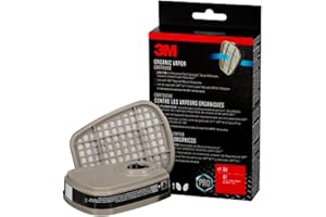 3M Performance Organic Vapor Replacement Cartridges, 1 Pair, Use With Any 3M Bayonet Mount Respirator, For Vapors From Certain Paint Spraying, Adhesives, Sealants, Solvents & Pesticides (6001P1-DC)
