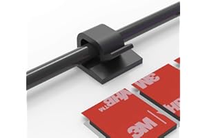 Yocice Upgraded Cable Clips 40pcs with Strong Adhesive Tapes,Wire Holder Organizer Cord Management for Car, Office and Home, 