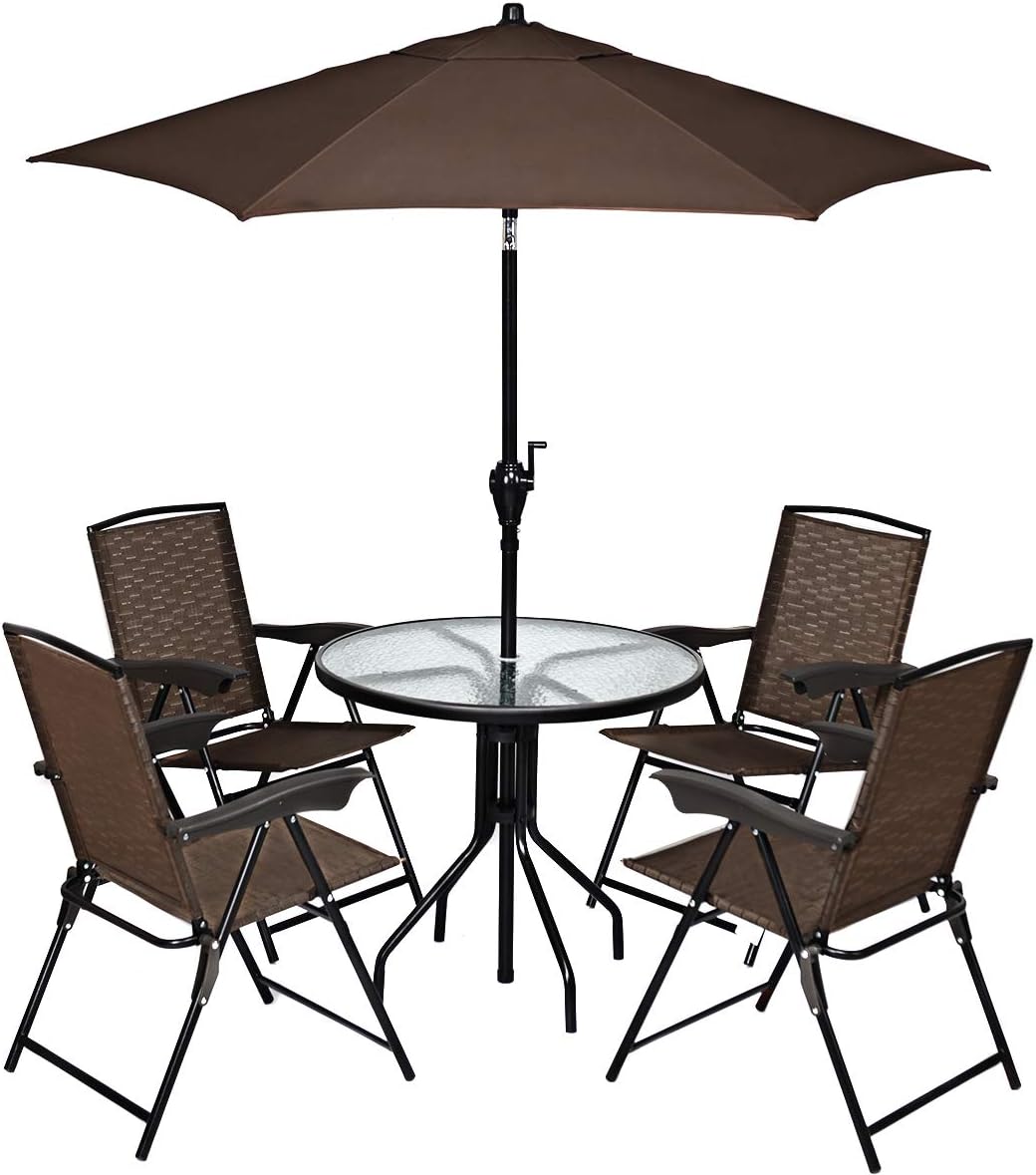 bistro patio set with umbrella