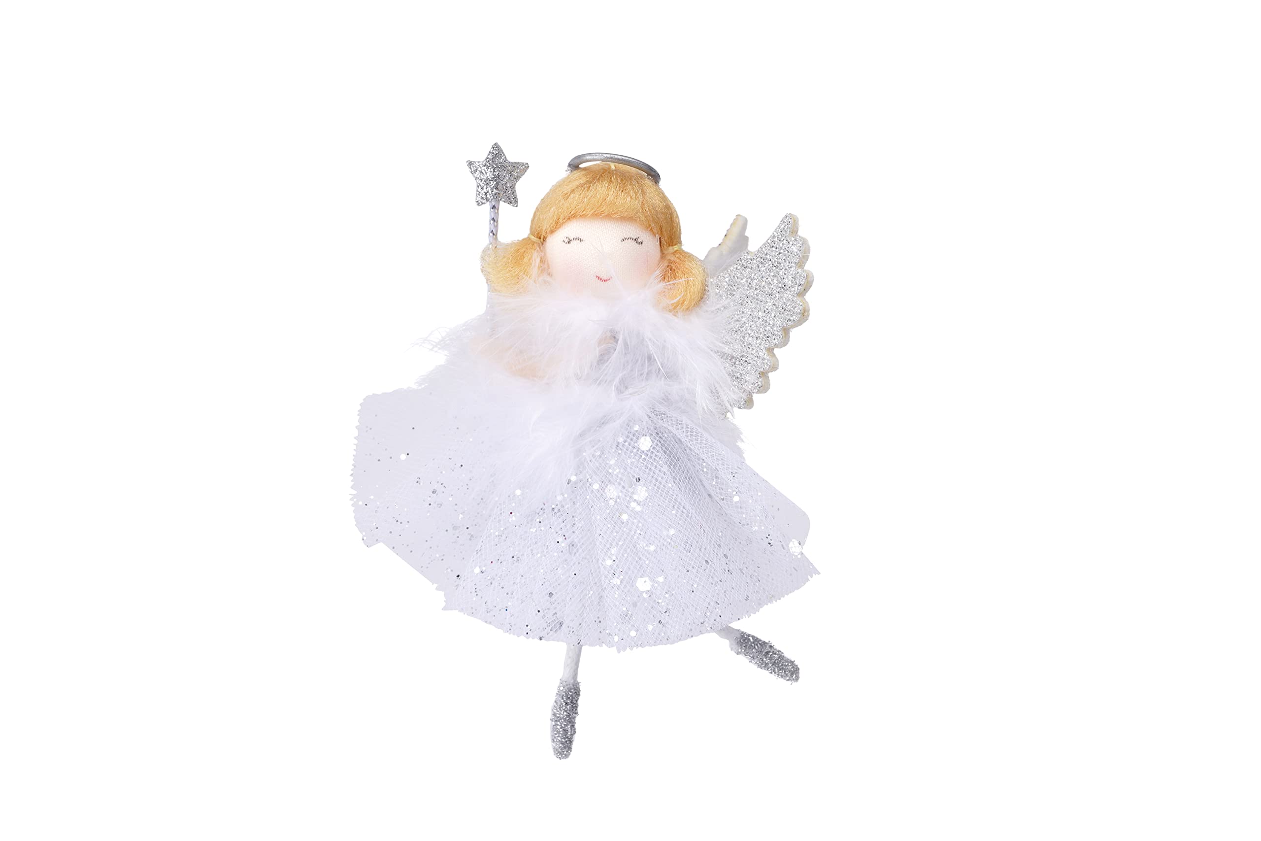 CGB Giftware | Silver Angel Hanging Decoration | Holiday and Bedroom Home Accessory | Gift For Children & Home | Joy To The World Range | GB06713