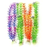 4 Pcs Assorted Color Artificial Water Grass Aquarium Plant Ornament 9.8