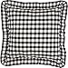 VHC Brands Farmhouse Black Antique White Buffalo Check Cotton Annie Bedding Square Euro Sham