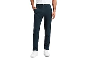 CRZ YOGA Stretch Cotton Chino Pants for Men - 32" Breathable Work Casual Athletic Fit Twill Trousers with Pockets