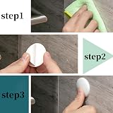 efbock Door Stopper 6pcs White Self-Adhesive Silicone Wall Protectors 1.57in view 4