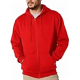 Mlgaril Mens Zip Up Hoodie Long Sleeve Fleece Full-zip Hooded Sweatshirt Pullover With Kangaroo Pocket S-3XL
