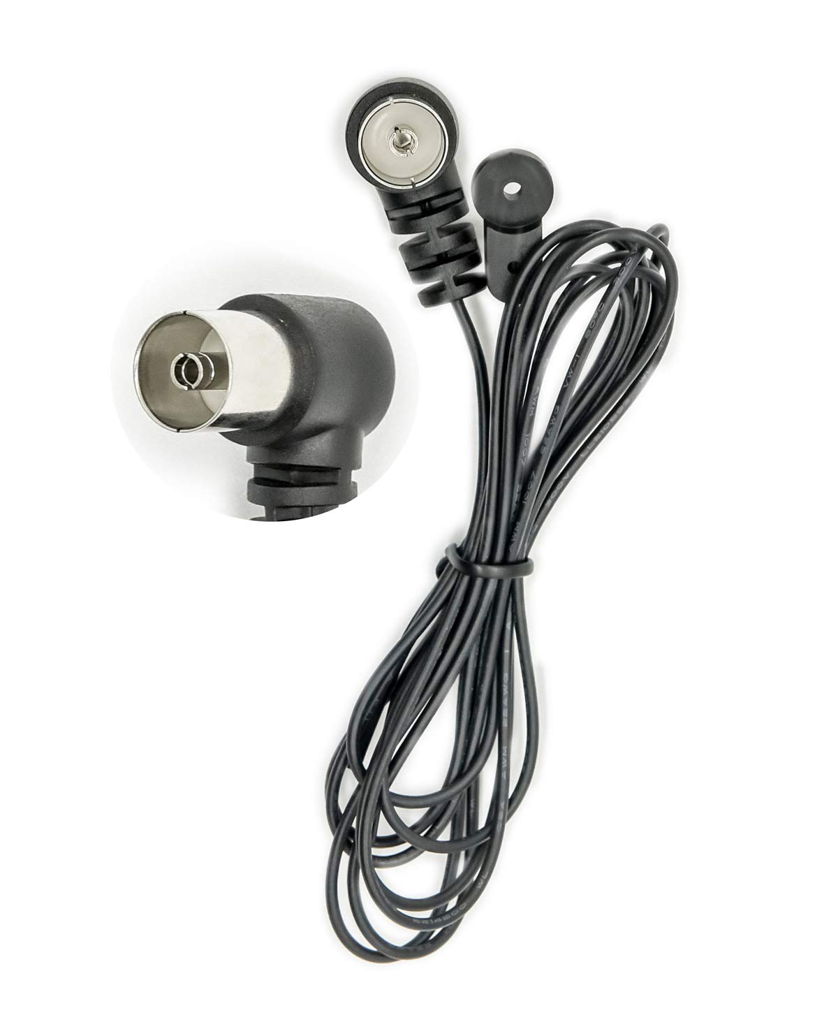 Vecys FM Radio Antenna Black Home Indoor Antenna Unbal Dipole FM car Radio Antenna Push-On TV female Connector Compatible with Stereo Receiver Home Amplifier Car Radio
