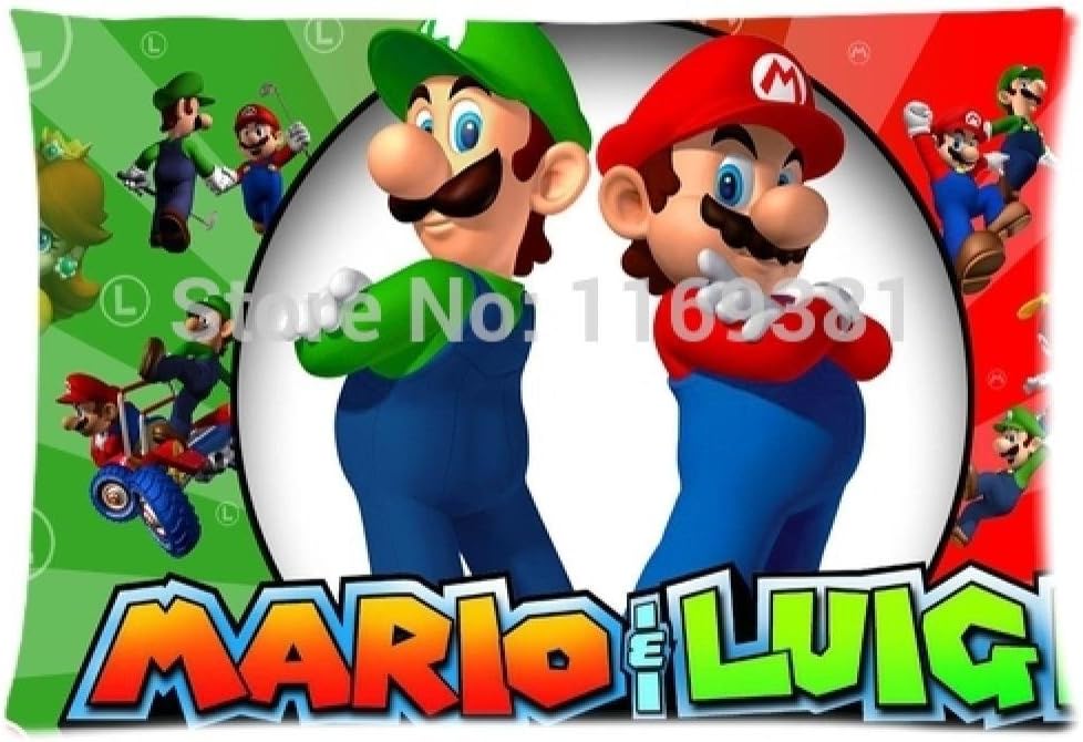 Charming delivery Super Mario Rectangle Pillow Cases 20x30 (one side) by Throw Pillowcase Cover
