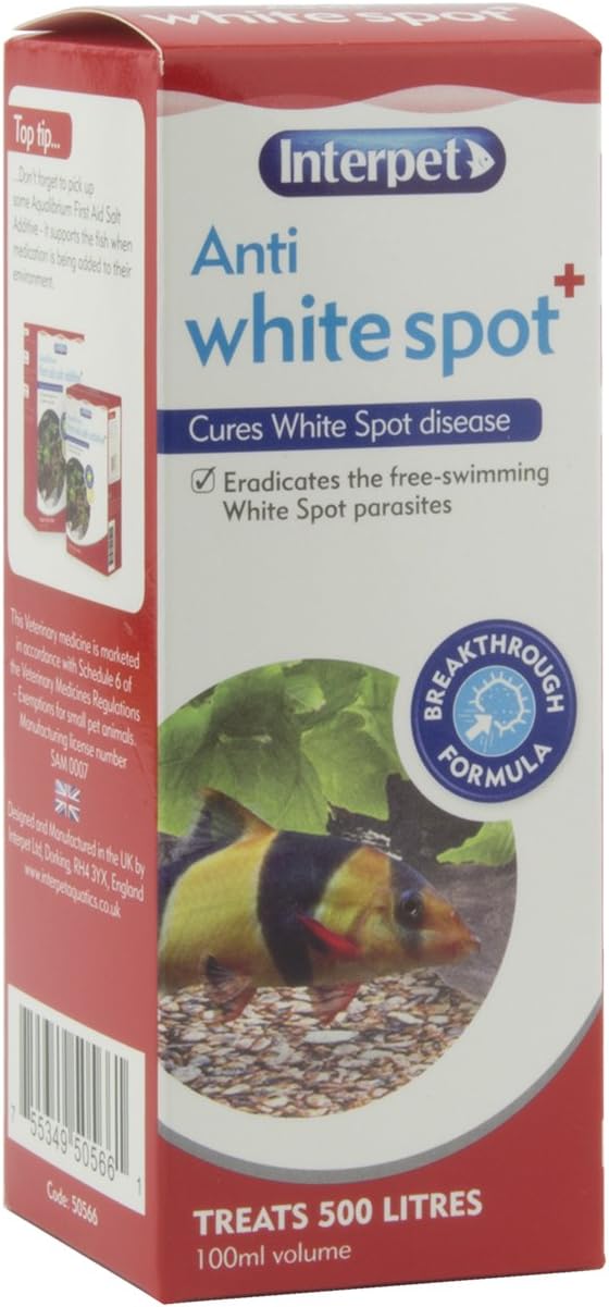 Interpet Anti White Spot Aquarium Fish Treatment, 100 ml, clear, 100 ml (Pack of 1)