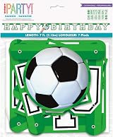Unique Green & White 3D Soccer Banner 213cm – Jointed Decor view 2