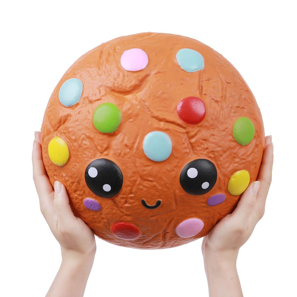Anboor 10.2 Inches Squishies Giant Cookies Chocolate Candy Squishy Toys Kawaii Scented Soft Slow Rising Squeeze Stress Relief Kids Toy Halloween Birthday Day Gifts