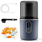 Cordless Electric Pill Crusher Grinder Pulverizer - Grind and Pulverize Multiple Pills, Small and Large Medication and Vitami