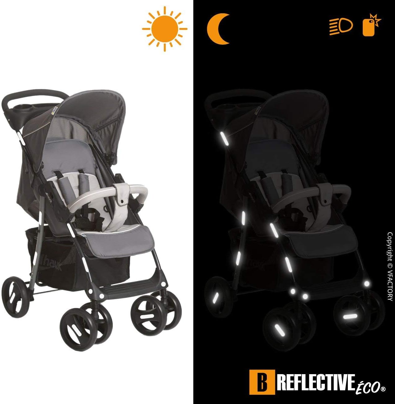 B REFLECTIVE Éco MULTI, (2 Pack) 12 retro reflective stickers kit, Night high visibility safety - Image 5