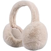Zsedrut Winter Women Earmuff Foldable Ear Warmer Fluffy Ear Cover Warm Outdoor