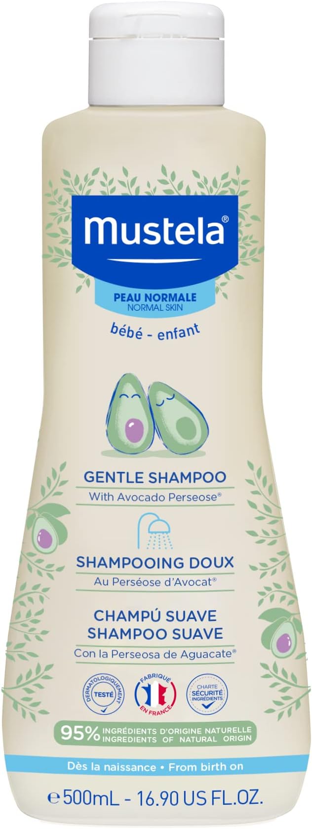Mustela Gentle Shampoo with Organic Avocado 500 ml Tear-Free Baby Kids