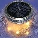 Mason Jar Lights Wide Mouth,WaterProof Outdoor Solar Powered Lights Sliver Lid Warm White Solar Fairy Light String Light, 2 Pack for Party Wedding Christmas Garden Home Patio Path Tree Lawn Decor