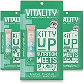 Kitty Up Lickable Cat Treats - Vitality Chicken Puree Squeeze Tubes with Lysine, Taurine & Beta Glucan | Immune Support for Indoor Cats (12 Pack)