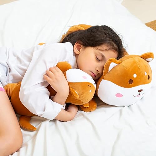 Stuffed Animal Shiba Inu Dog Plush Pillow, Cute Corgi Akita Plush