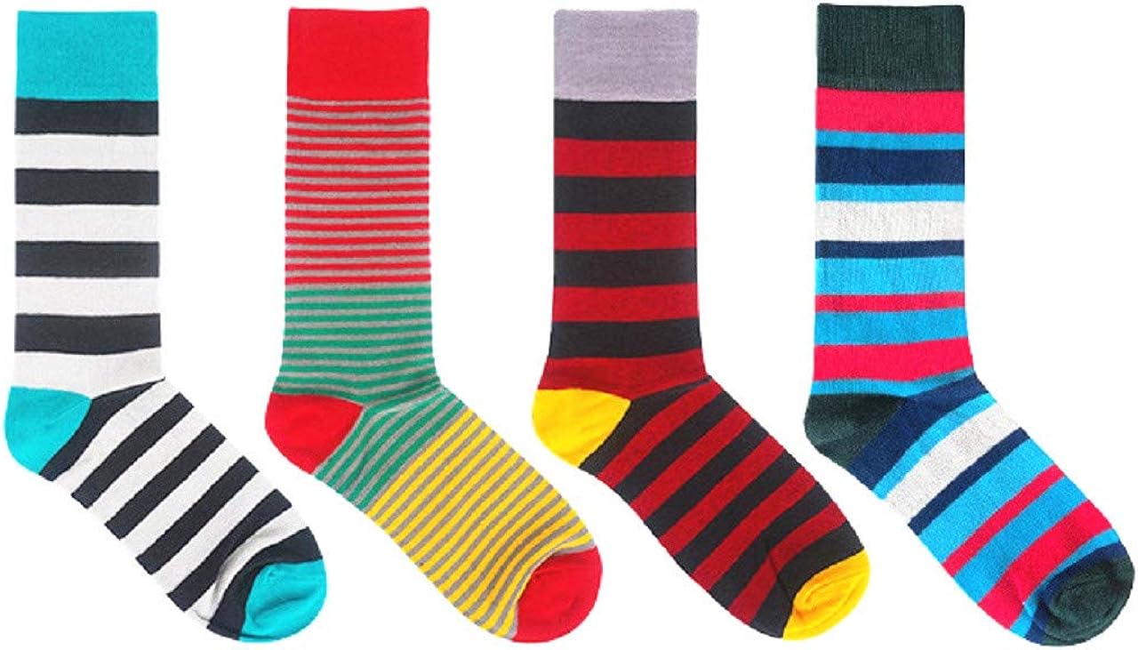 Five pairs of different lengths of long men's cotton socks spring and