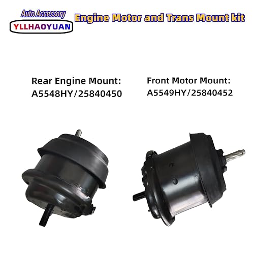 thumbnail image 2 of Munirater Motor Mount Kit (4 Pieces) For 2009-2017 3.6L Automatic Transmission – Front & Rear Engine Mounts 2 of 5