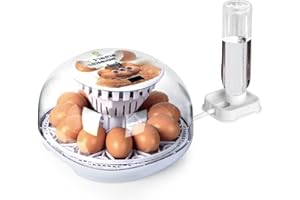 ZEMIRO CHARGE 12 Eggs Incubator for Hatching Eggs with Automatic Egg Turner, Temperature Control, Automatic Water Adding for Hatching Chicken, Goose, Duck, Quail, Pigeon, and Turkeys (12 Egg)