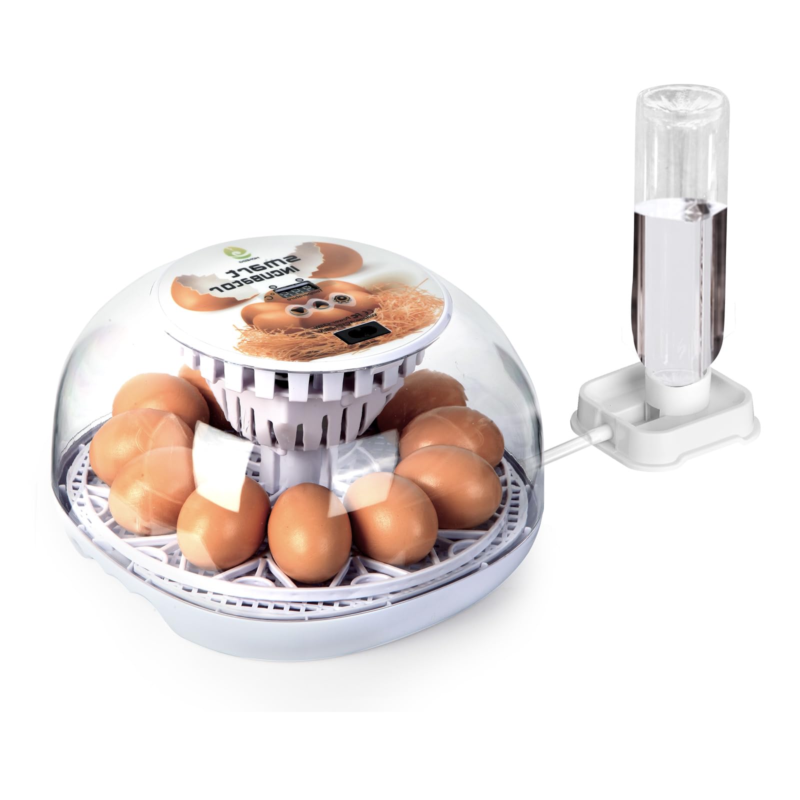 Photo 1 of ZEMIRO CHARGE 12 Egg Incubator with Automatic Turning, Humidity Control, Auto Water Addition, for Hatching Chicken, Goose, Duck, Quail, Pigeon, and Turkey Eggs (12 Egg Incubator)
