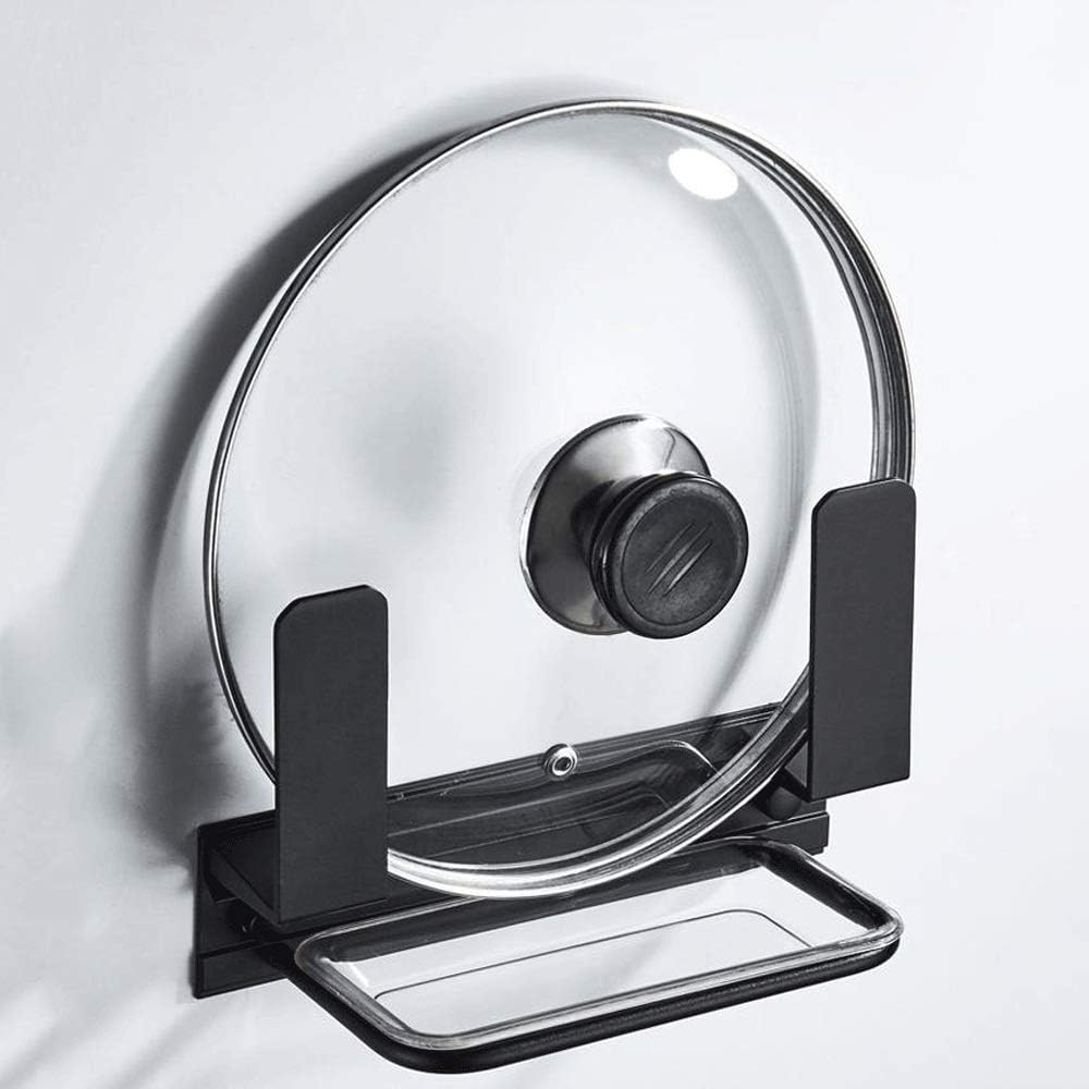 Lid Stand 2 Pack Kitchen Pan Lid Holder Free Punching Space Save Aluminum