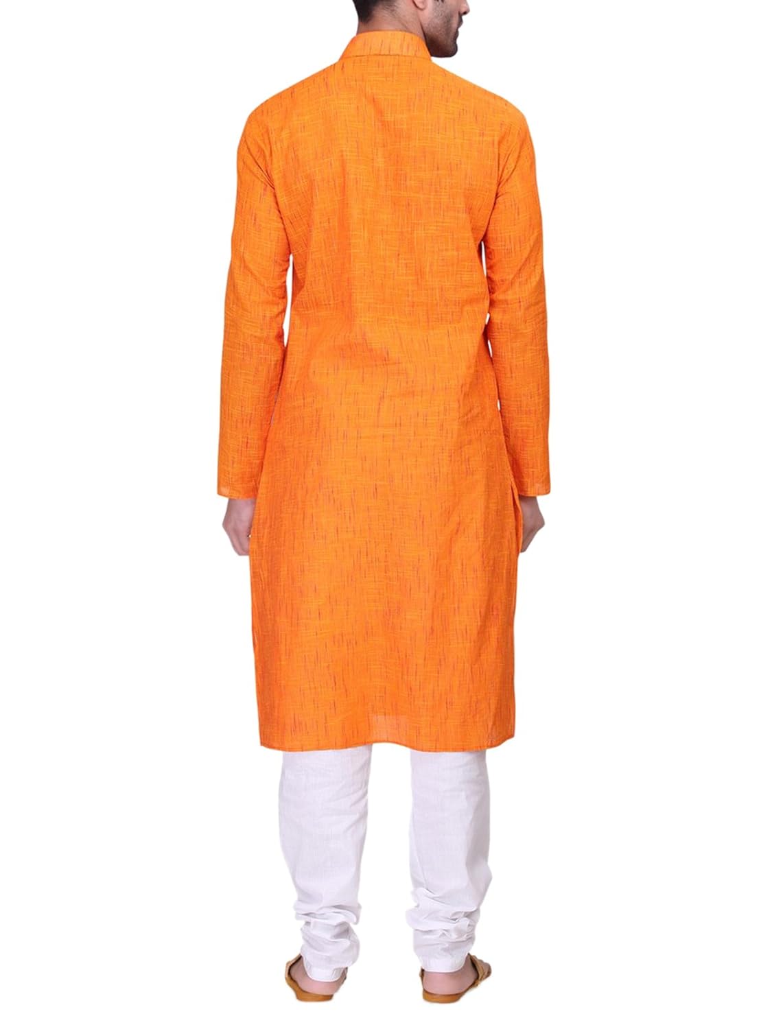 rg designers men's full sleeve kurta pyjama set avhandloomloops-orange
