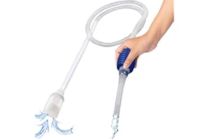 SunGrow Aquarium Fish Tank Gravel Cleaner Vacuum, Siphon Pump Aquarium Water Changer, Tank Cleaner, Syphon Cleaning and Water Changing Tools Kit with Priming Bulb, Aquarium Supplies, 65-inches