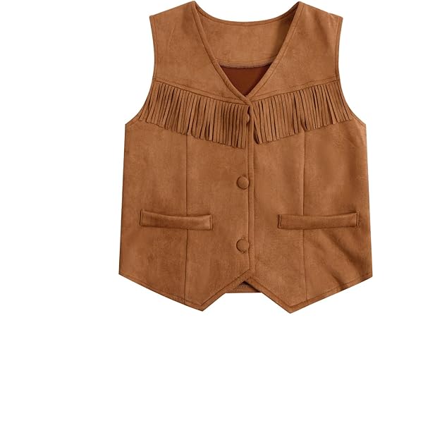 FRINGE VEST SET SUEDE JACKET ブラウンM FRINGE VEST SET SUEDE JACKET ブラウンM